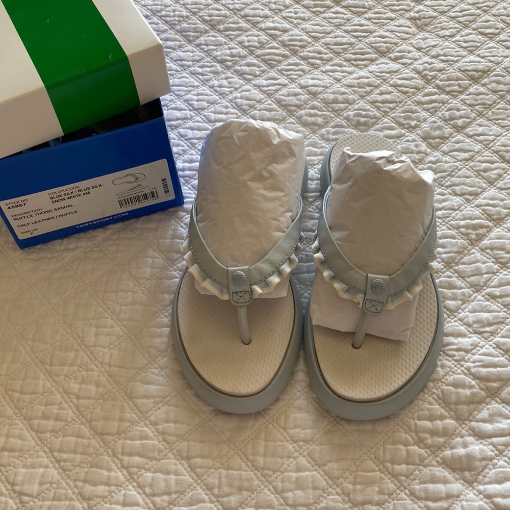 Tory Burch ruffle thong sandal